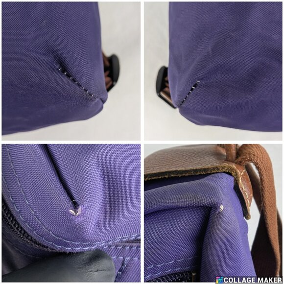 LONGCHAMP Le Pliage Nylon Foldable original Backpack Purple Made in China - Picture 10 of 16